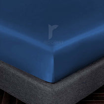 Silk Fitted Bed Sheet Set – Midnight Blue