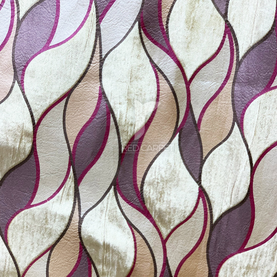 Printed velvet curtains panel (golden-brown)