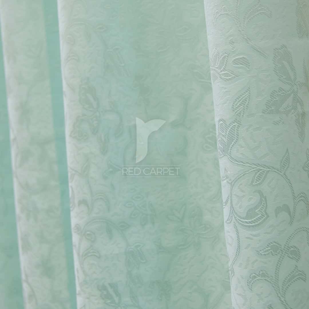 Self jacquard curtains panel (Aqua)