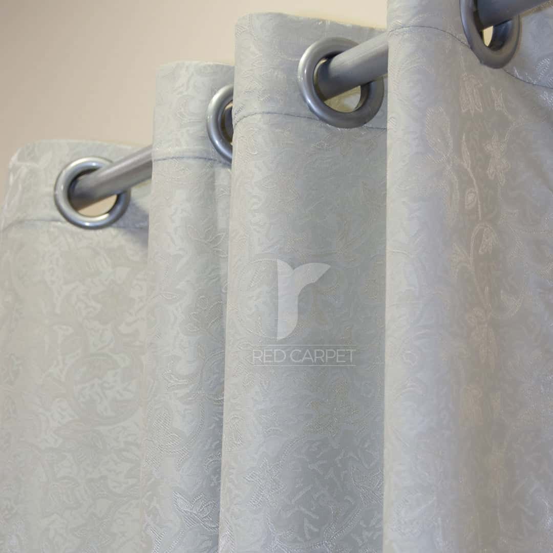 Self jacquard curtains panel (Grey) Secondary image