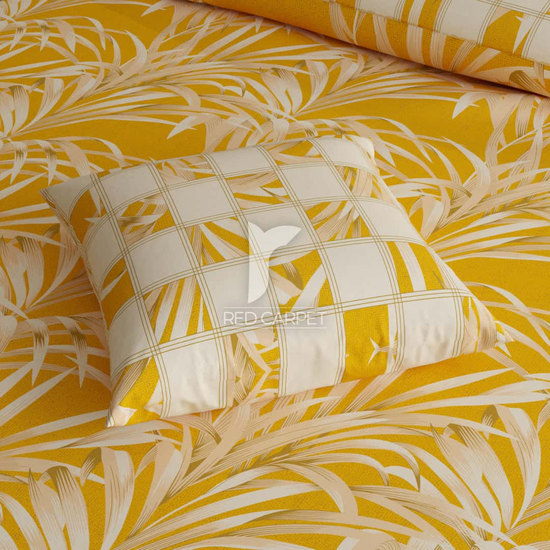 Yellow Leaf Xara Quilt Cover Set - 6963