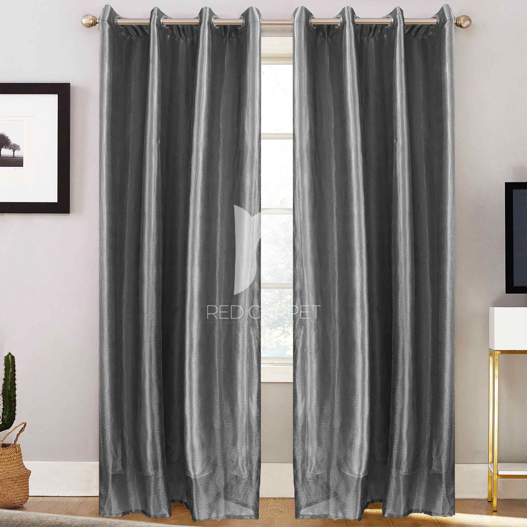 Net curtains panel (Charcoal grey)