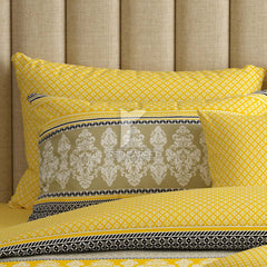 Xara 8 pcs king reversible quilt cover set bedsheet 7076