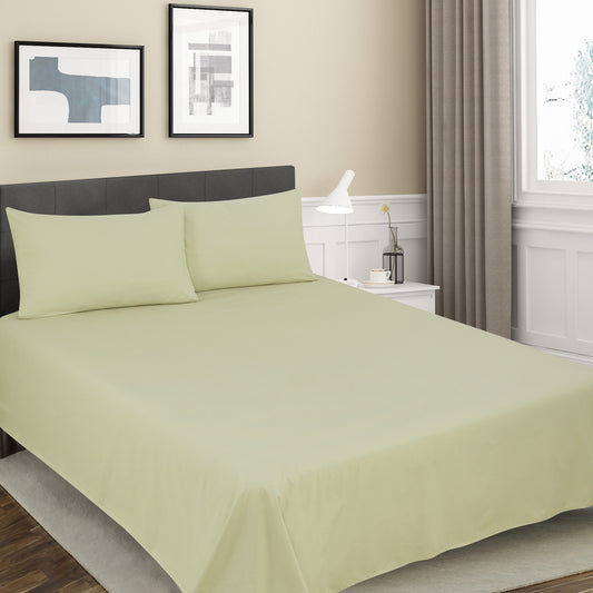 Luxury Cotton Percale Dyed bedsheet (Sand)