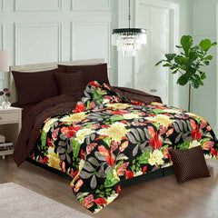 Cotton Satin 6 pcs comforter set (Polka Dot)