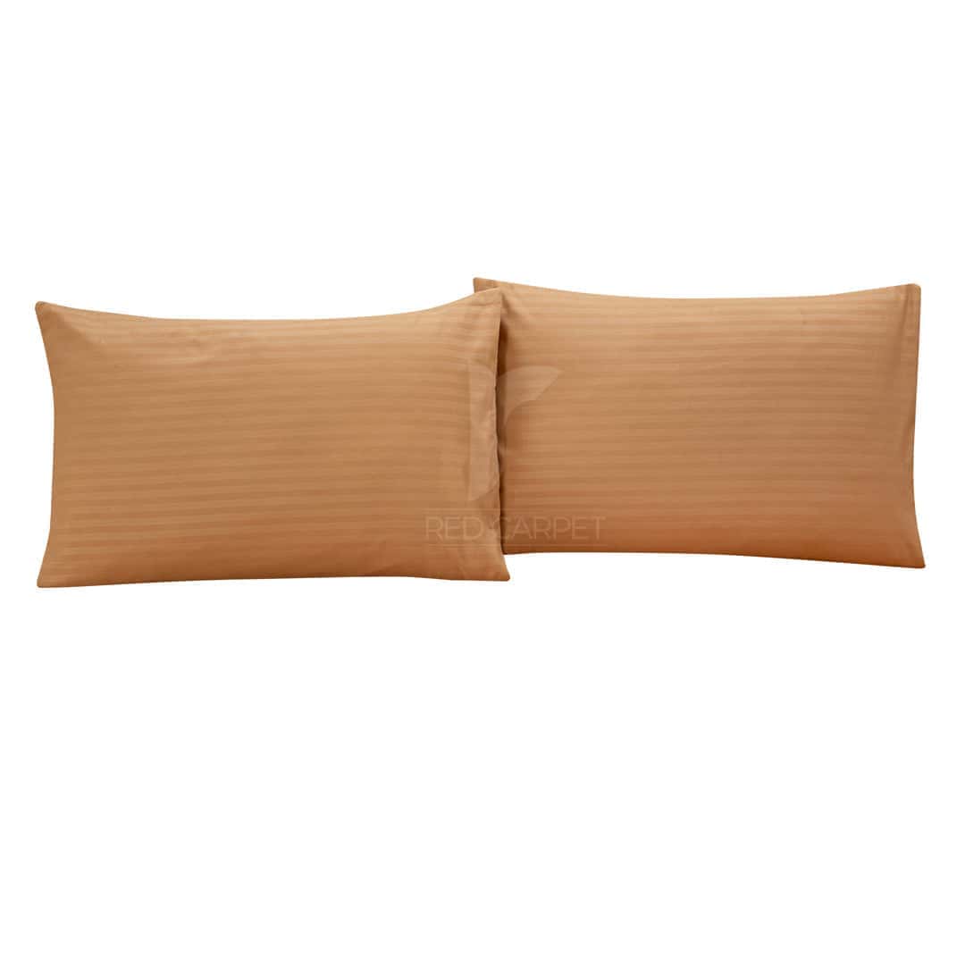 Warm Gold Cotton Satin Stripe