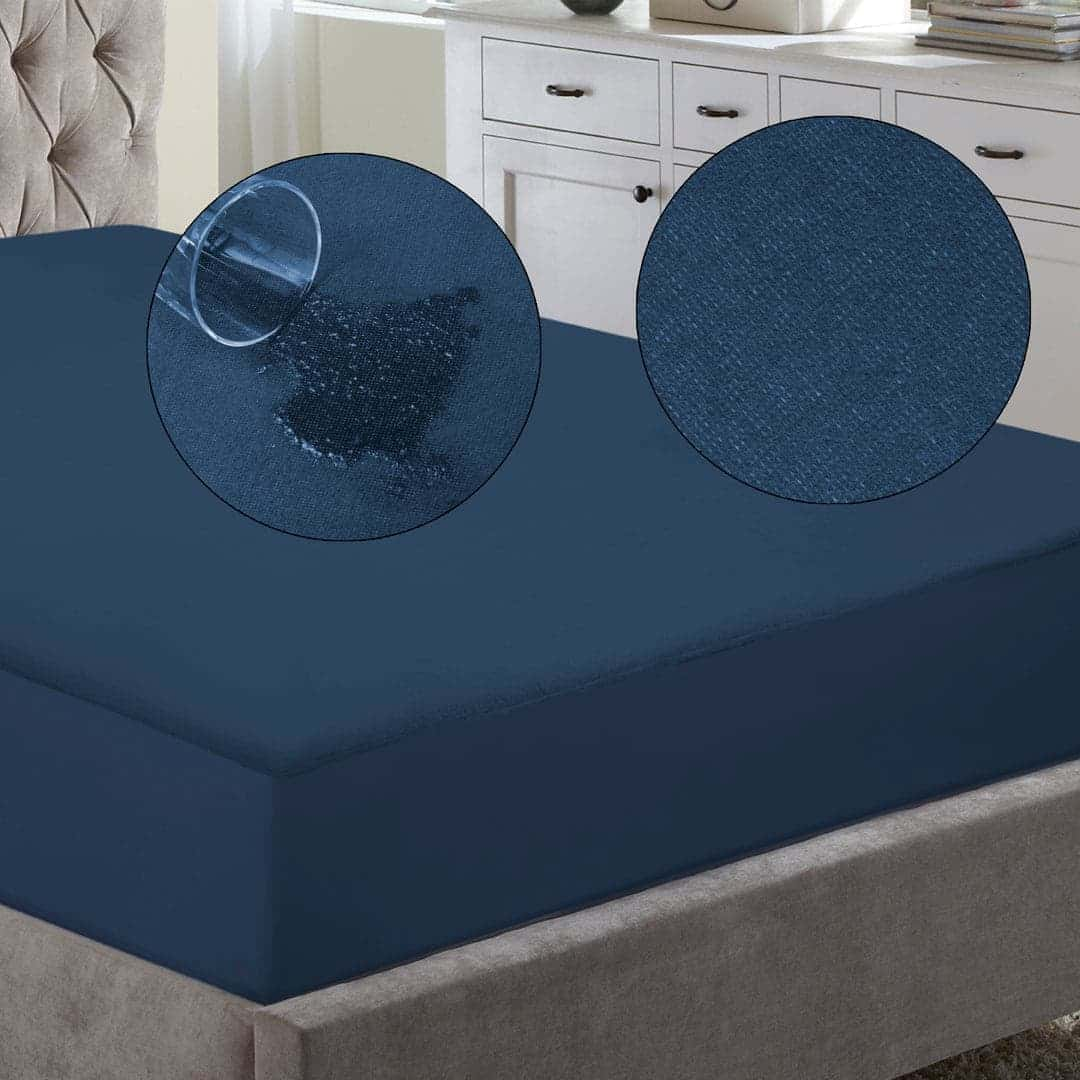 Water Proof Mattress Protector (Navy Blue)