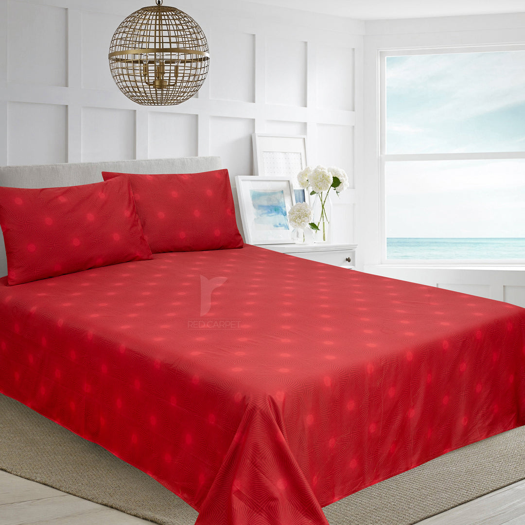 Luxury Cotton Satin bedsheet (Maroon)