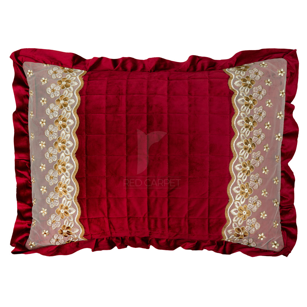 Turkish Quilted Bedspread Box Set (Maroon)