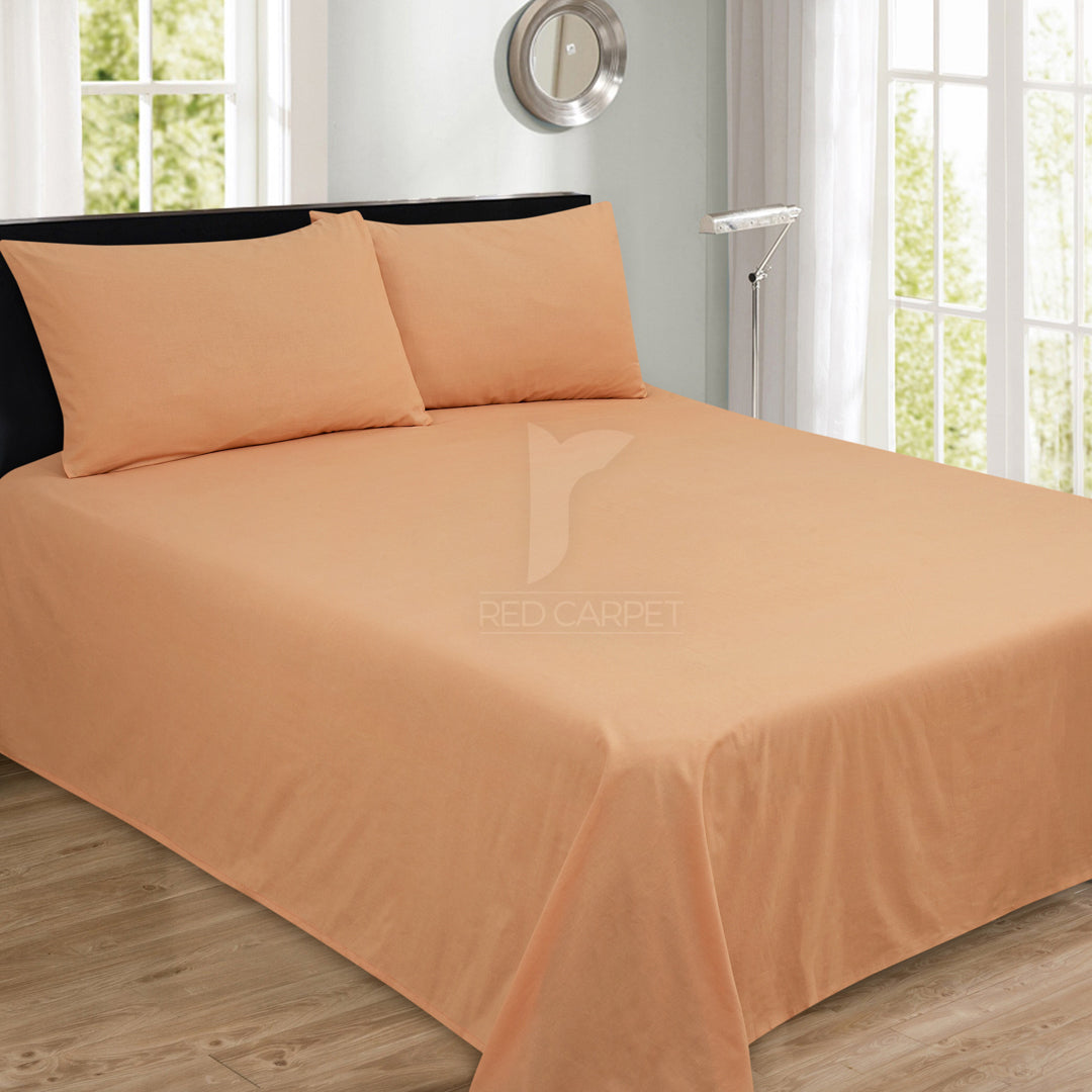 Cotton dyed bedsheet (Peach)