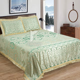 Luxury self palachi bedsheet set (Aqua)