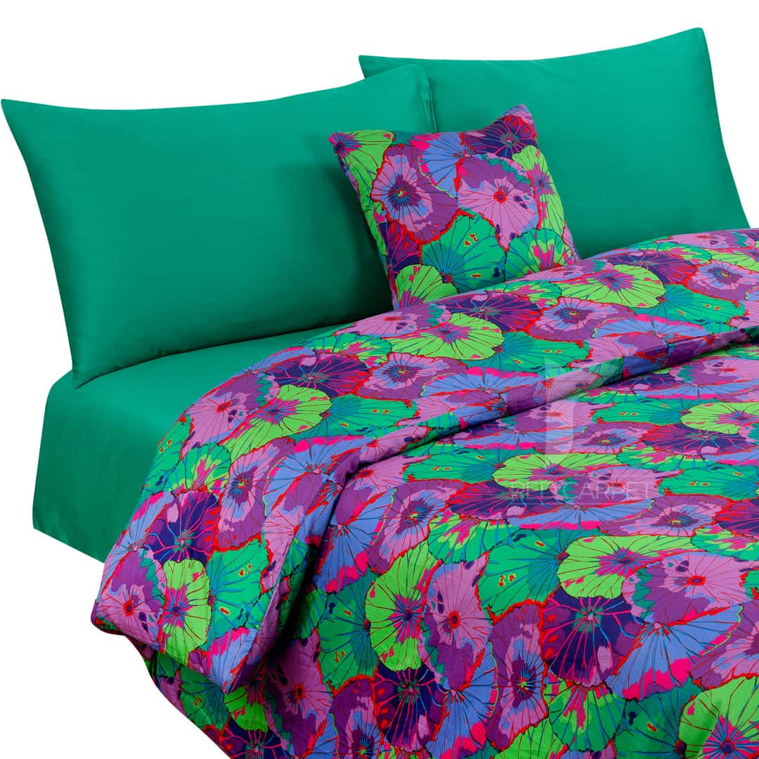 RHS Purple Floral Quilt Cover Set