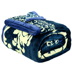 Lazer Cut Embossed Blanket (Royal Blue)