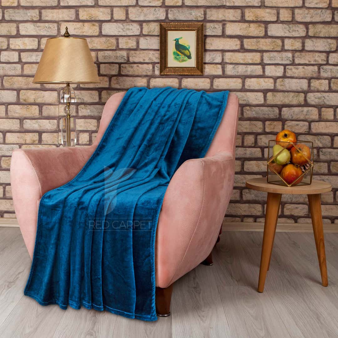 Solid fleece blanket (Blue)