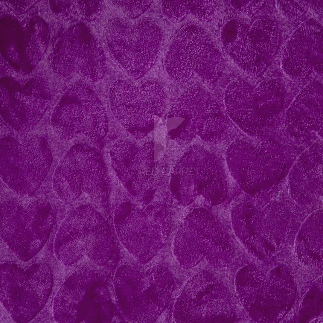 Embossed Heart fleece blanket (L/Purple)
