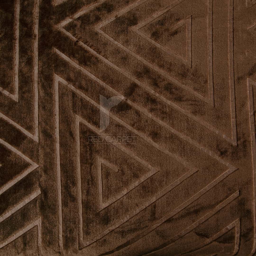 Triangle Embossed Fleece Blanket (Brown)
