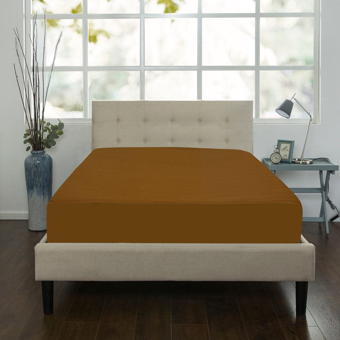 Water Proof Bed Cover (Light Mustard)