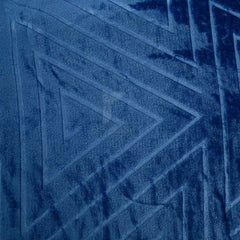 Triangle Embossed Fleece Blanket (Blue)