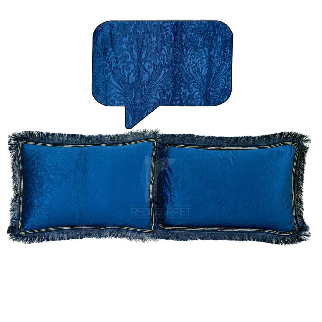 Fancy self viscose bedsheet set (Blue) Secondary image