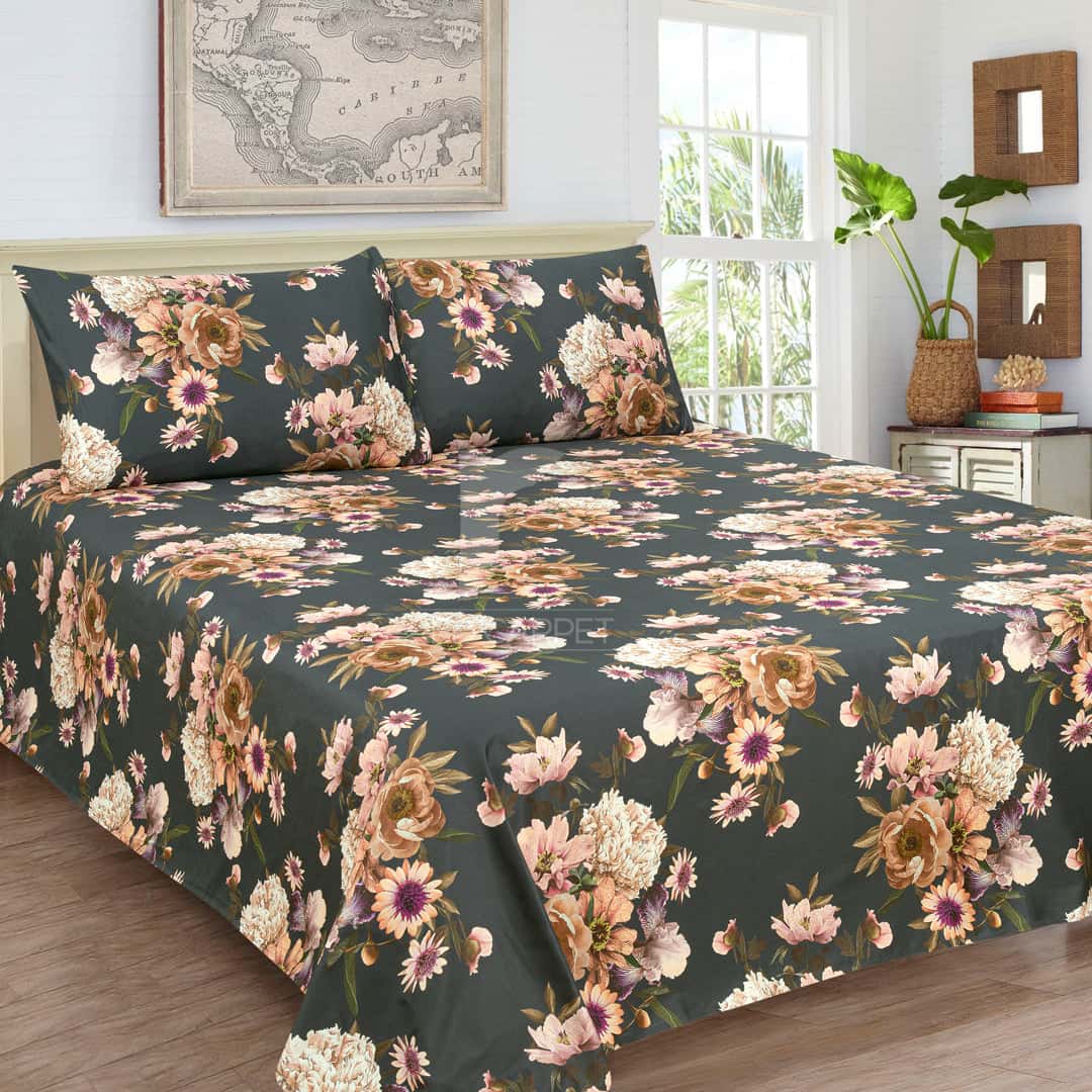 Luxury Cotton Satin Pink Flower