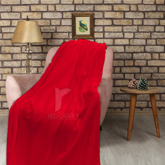 Solid fleece blanket (Red)